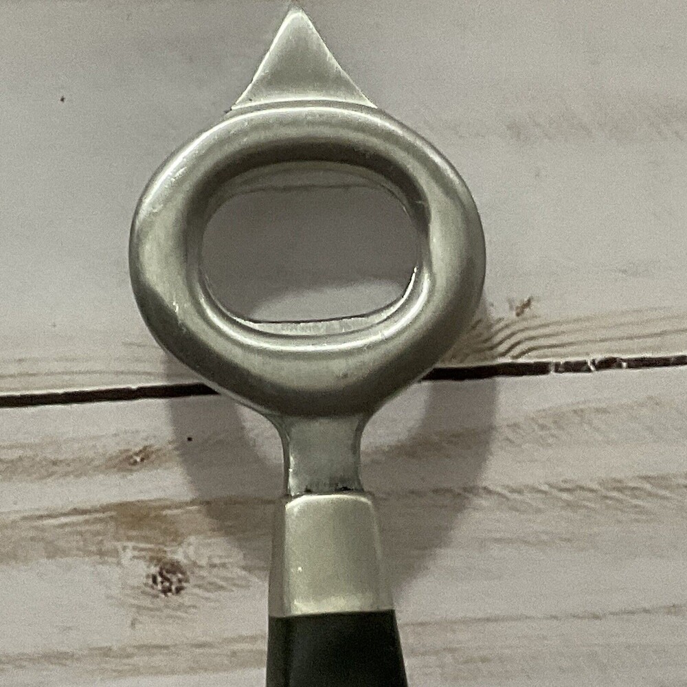 Vintage Bottle Can Piercer Japan Stainless Steel Wood Plastic Handle Mid Century